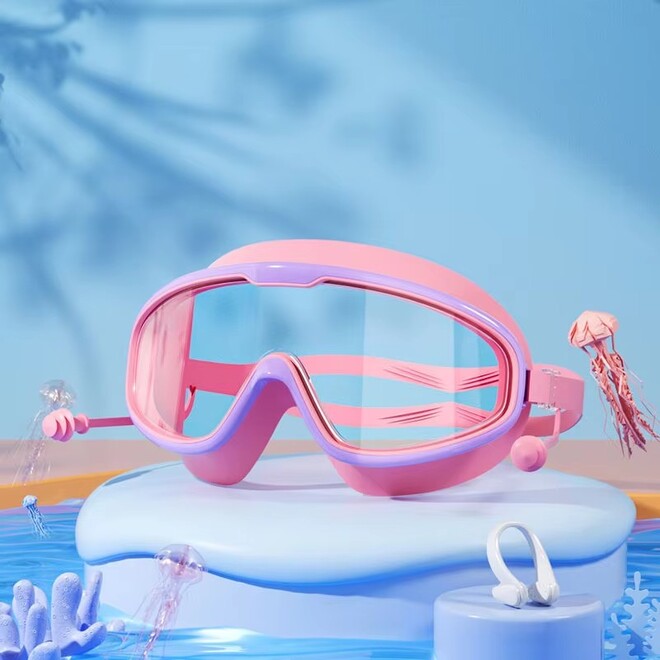 Big Frame HD Wide View AntiFog UV Protection Swimming Goggles
