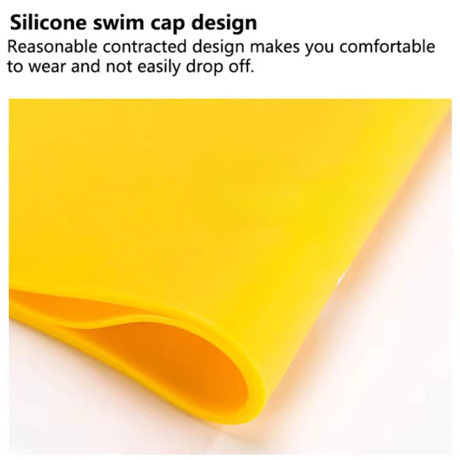 Silicone High Elasticity Swimming Cap For Long Hair Women