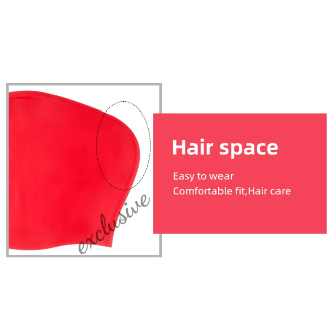 Environmental Silicone Good Stretch No Leakage Swimming Cap