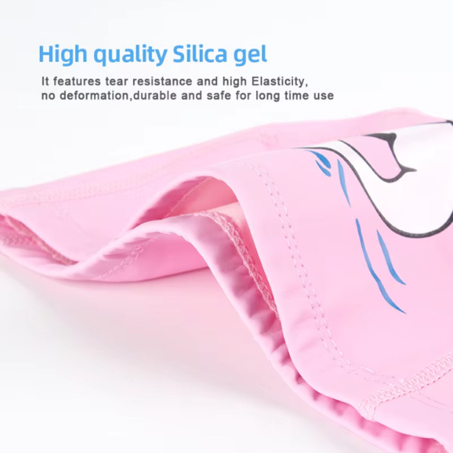 Skin Friendly Printed Dolphin Pattern Swimming Cap
