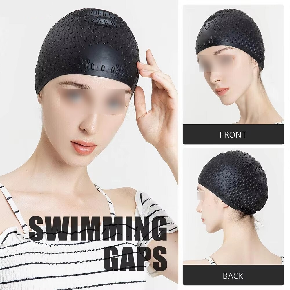 Comfortable Silicone Curly Short Medium Long Hair Swimming Cap