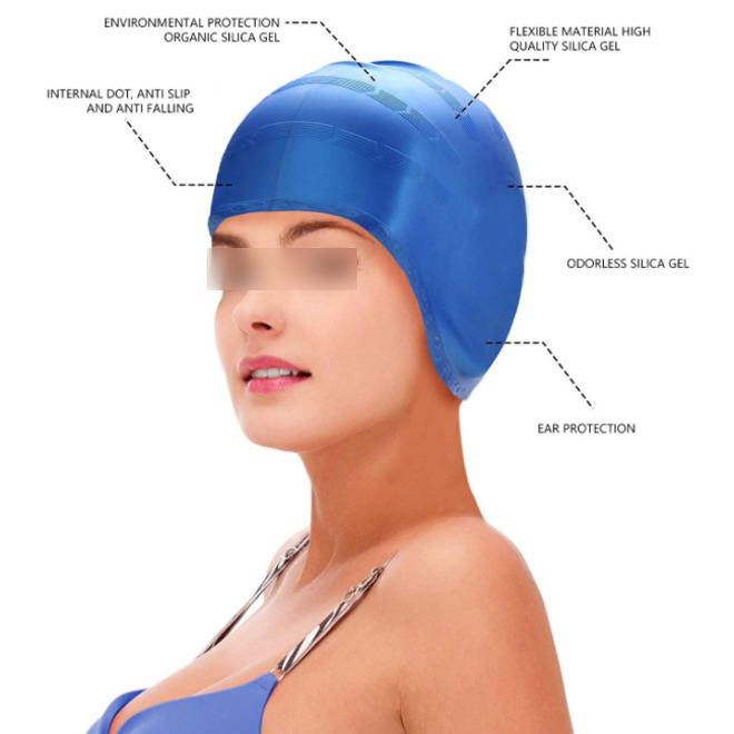 Waterproof Silicone Leak Proof Ear Protection Swimming Cap