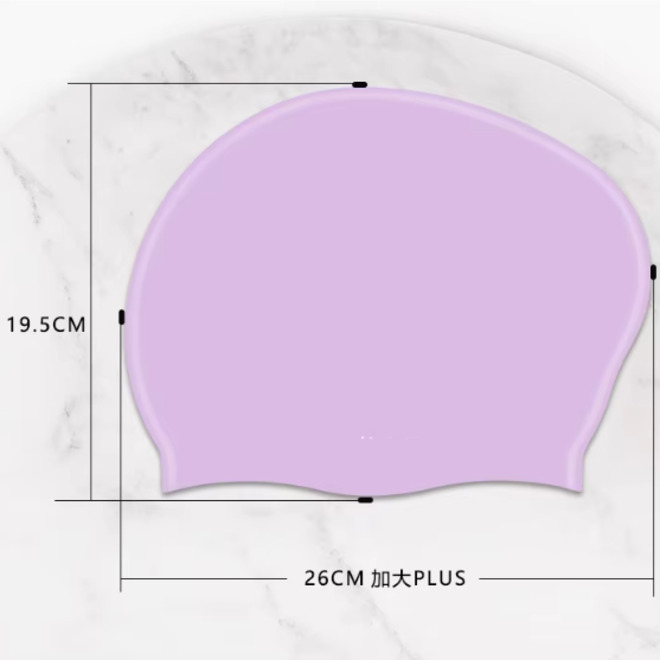 Fashionable Waterproof Silicone Adult Long Hair Ear protection Swimming Cap
